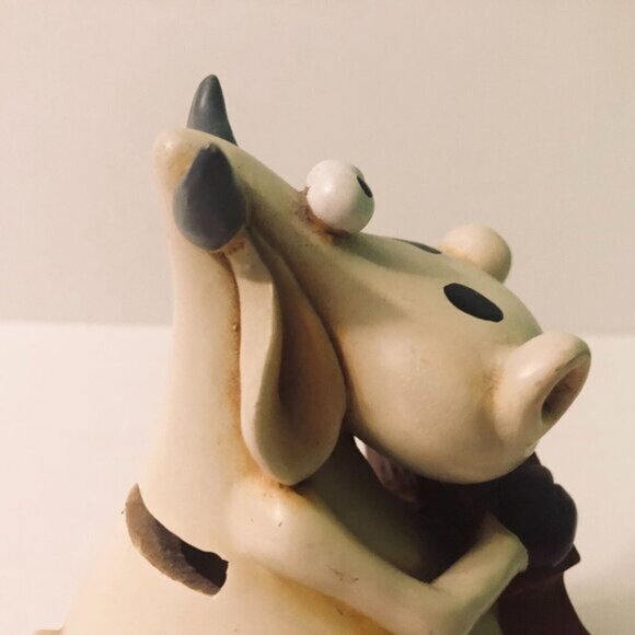 Vintage Paolo Chiari Cow Bull Playing Cello Coin Bank  Figurine 5 Inch Tall - Picture 13 of 16